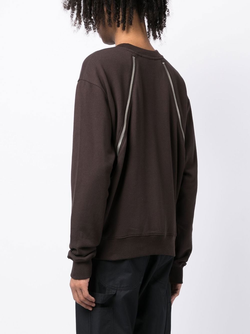 Zip-Details Cotton Sweatshirt