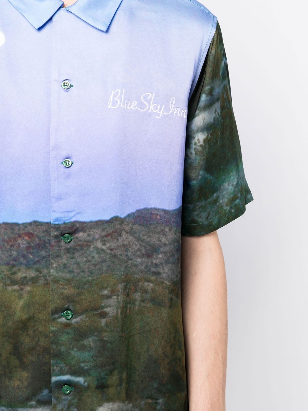 Landscape Print Short-Sleeve Shirt