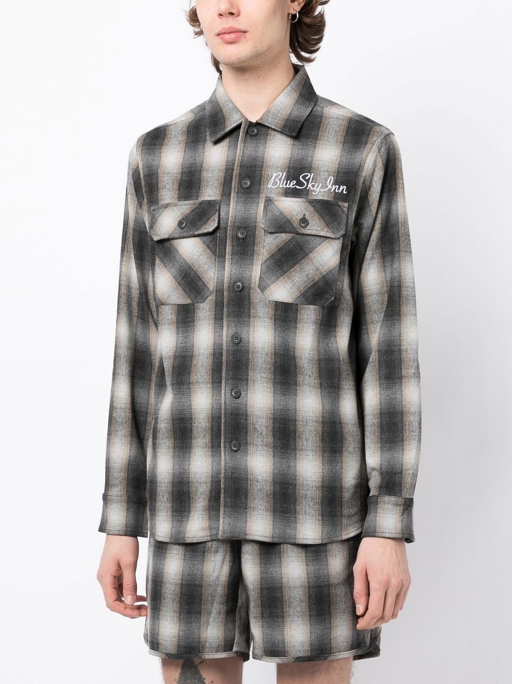 Check-Pattern Long-Sleeve Shirt