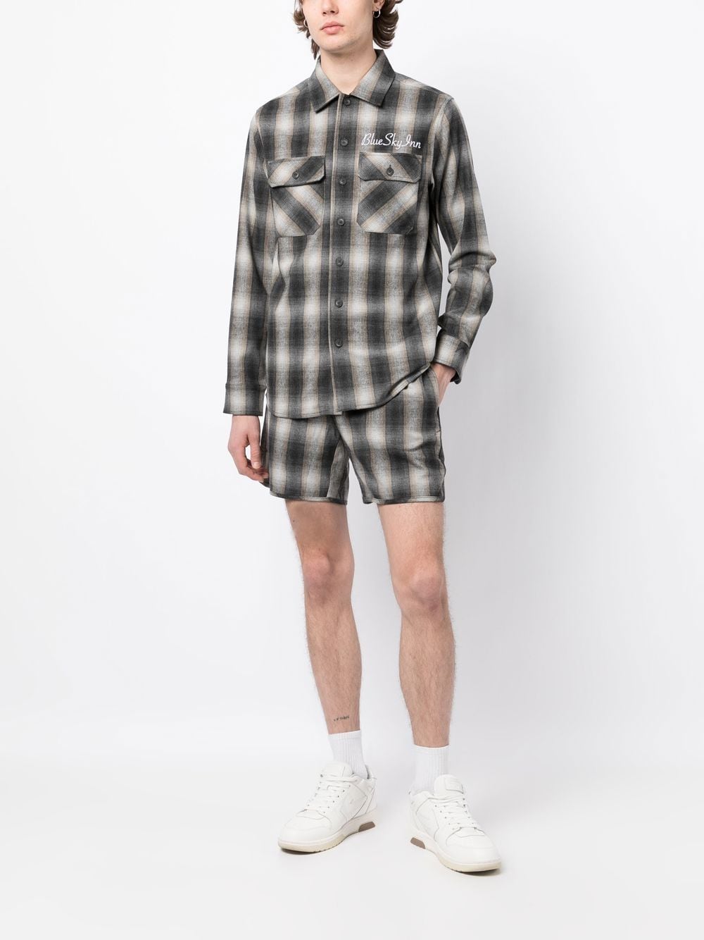 Check-Pattern Long-Sleeve Shirt