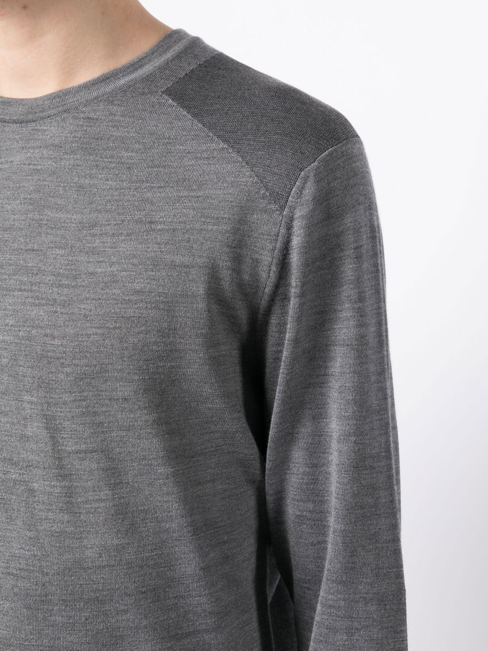 Fine-Knit Long-Sleeved T-Shirt