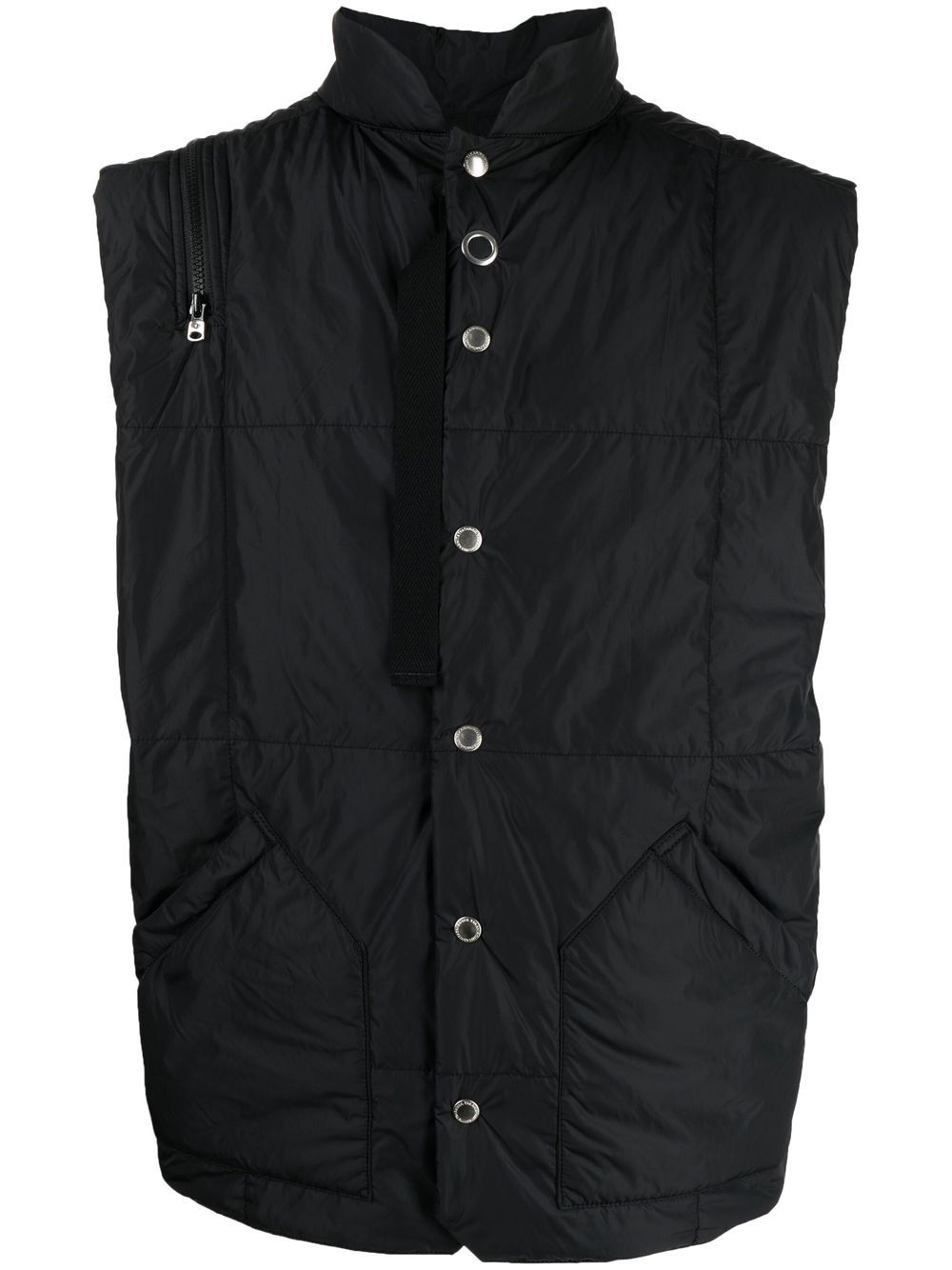 Zip-Detail Padded Gilet Jacket