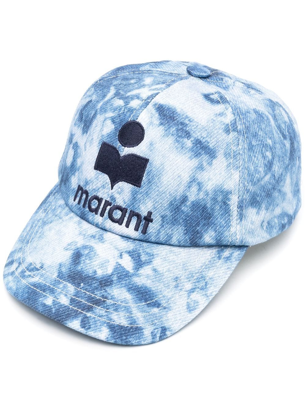 Marbled-Print Logo Cap