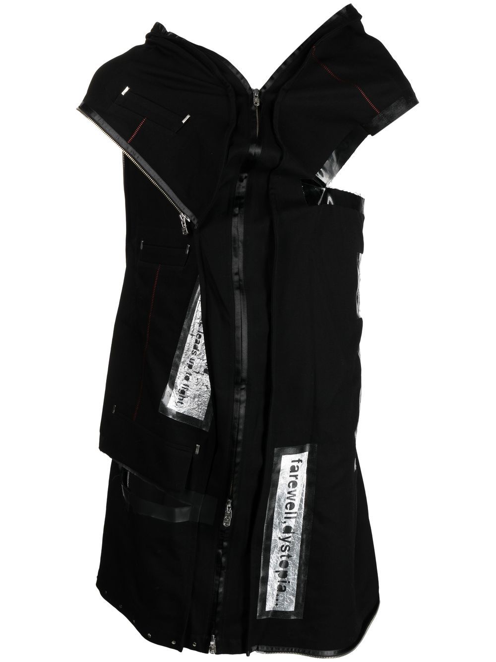 Asymmetrical Distressed Sleeveless Jacket