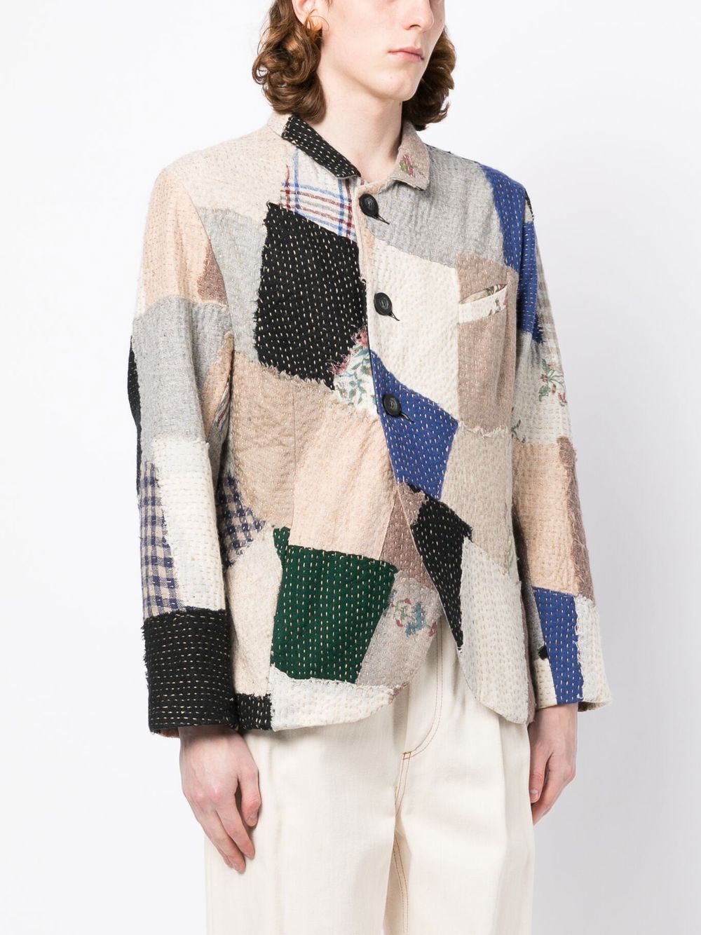 Patchwork Wool Jacket