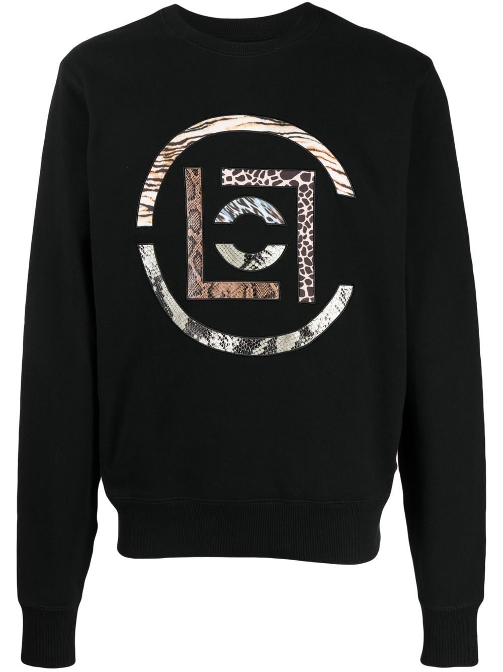 Animal-Print Logo-Patch Sweatshirt