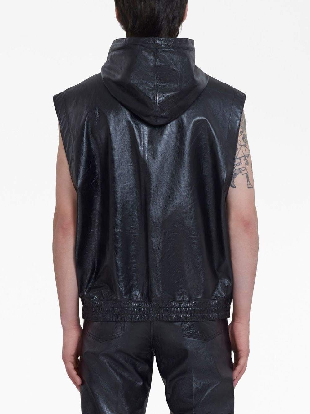 Sleeveless Leather Jacket