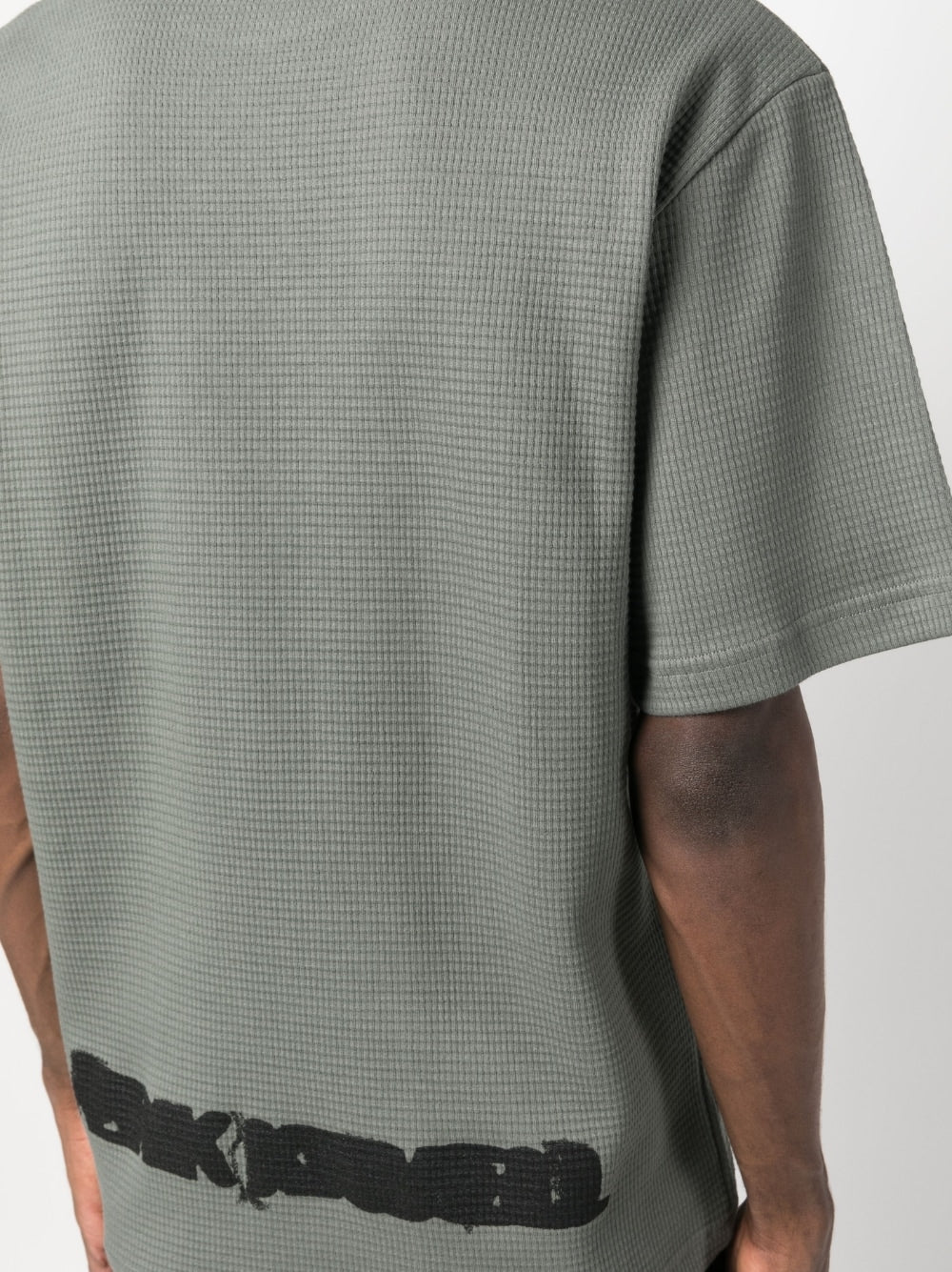 Grid-Print Cotton T-Shirt