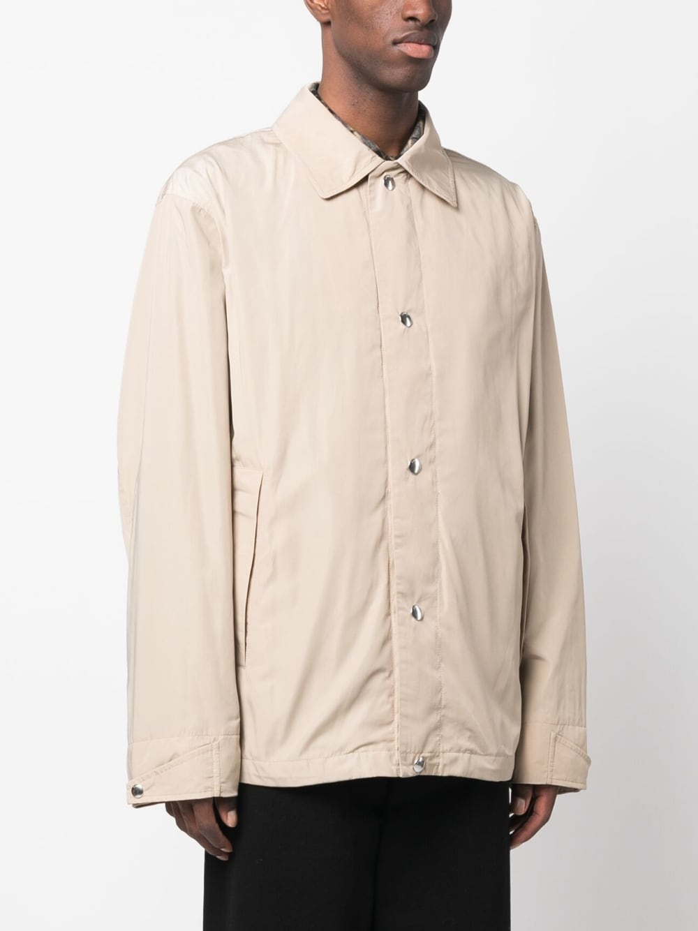 Logo-Embroidered Shirt Jacket