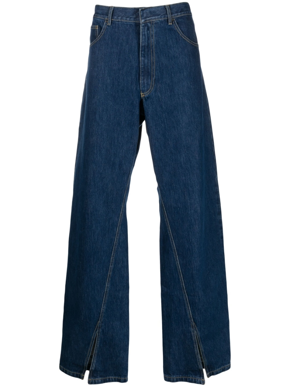 Wide-Leg Denim Trousers