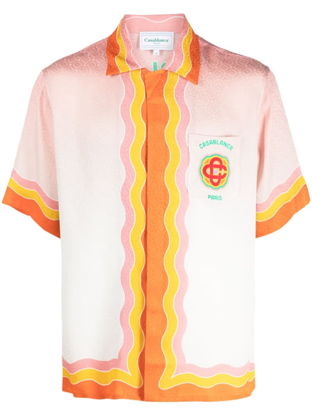 Rainbow Monogram Silk Shirt  Casablanca Paris – Casablanca Paris