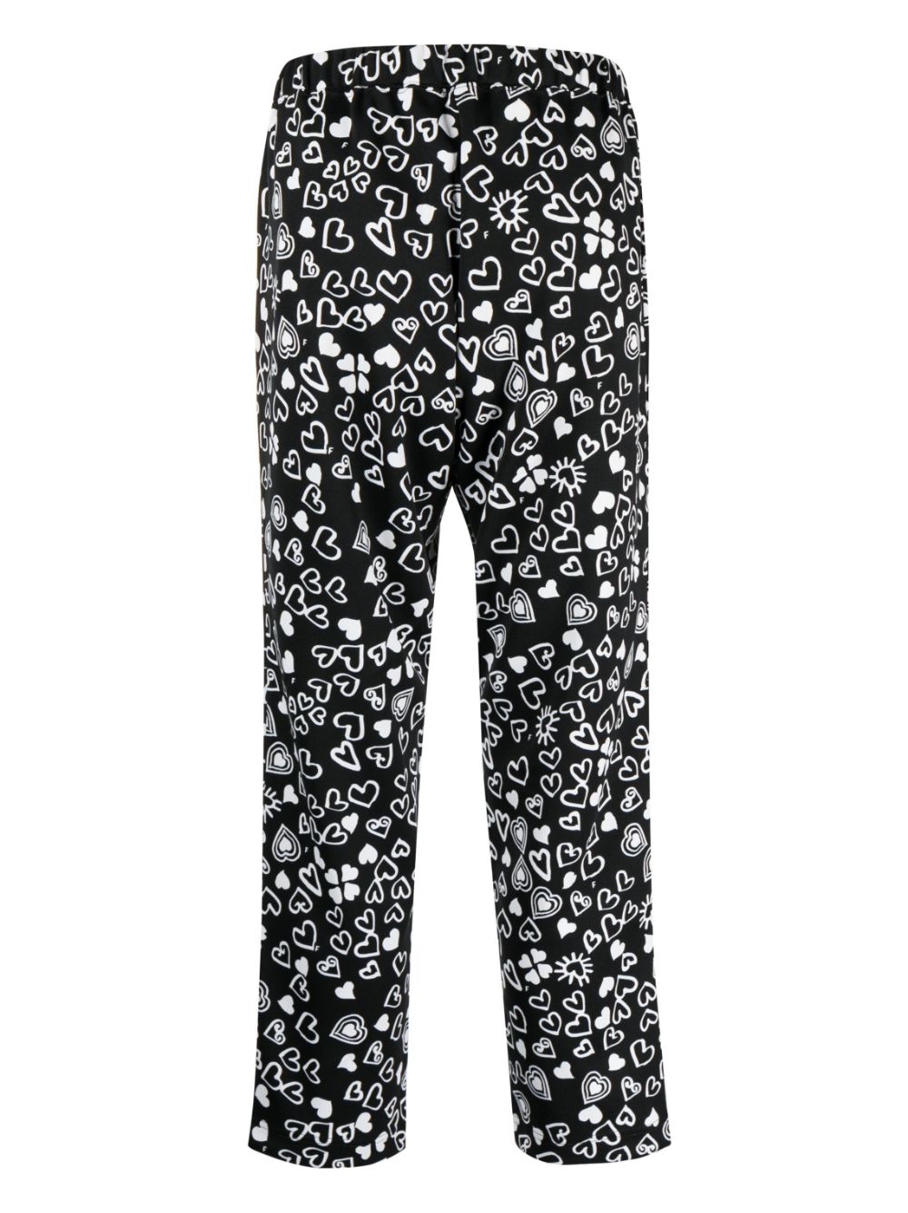 Heart-Print Cropped Trousers