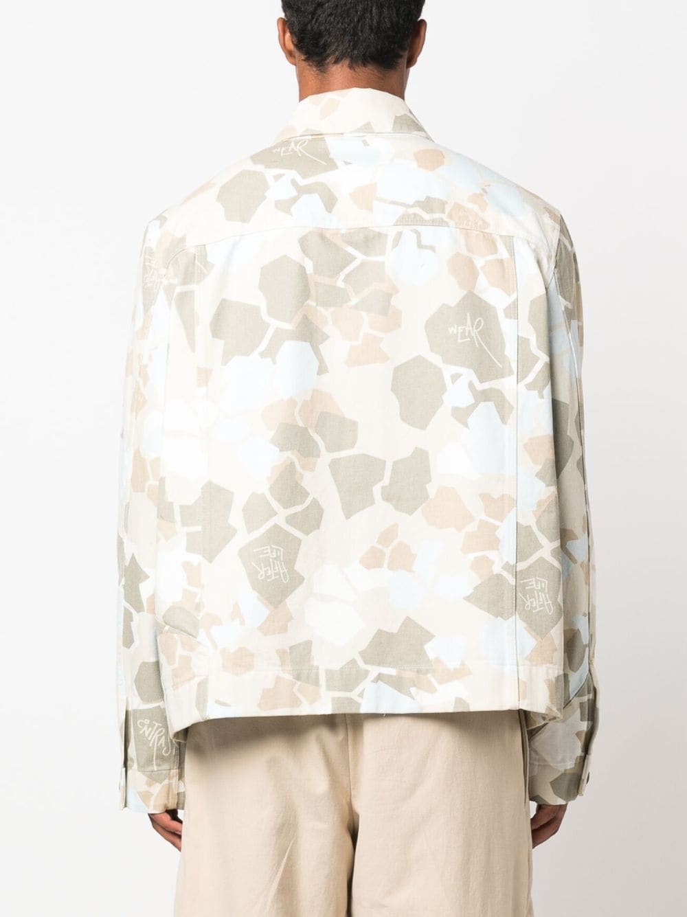 Camouflage-Pattern Denim Jacket