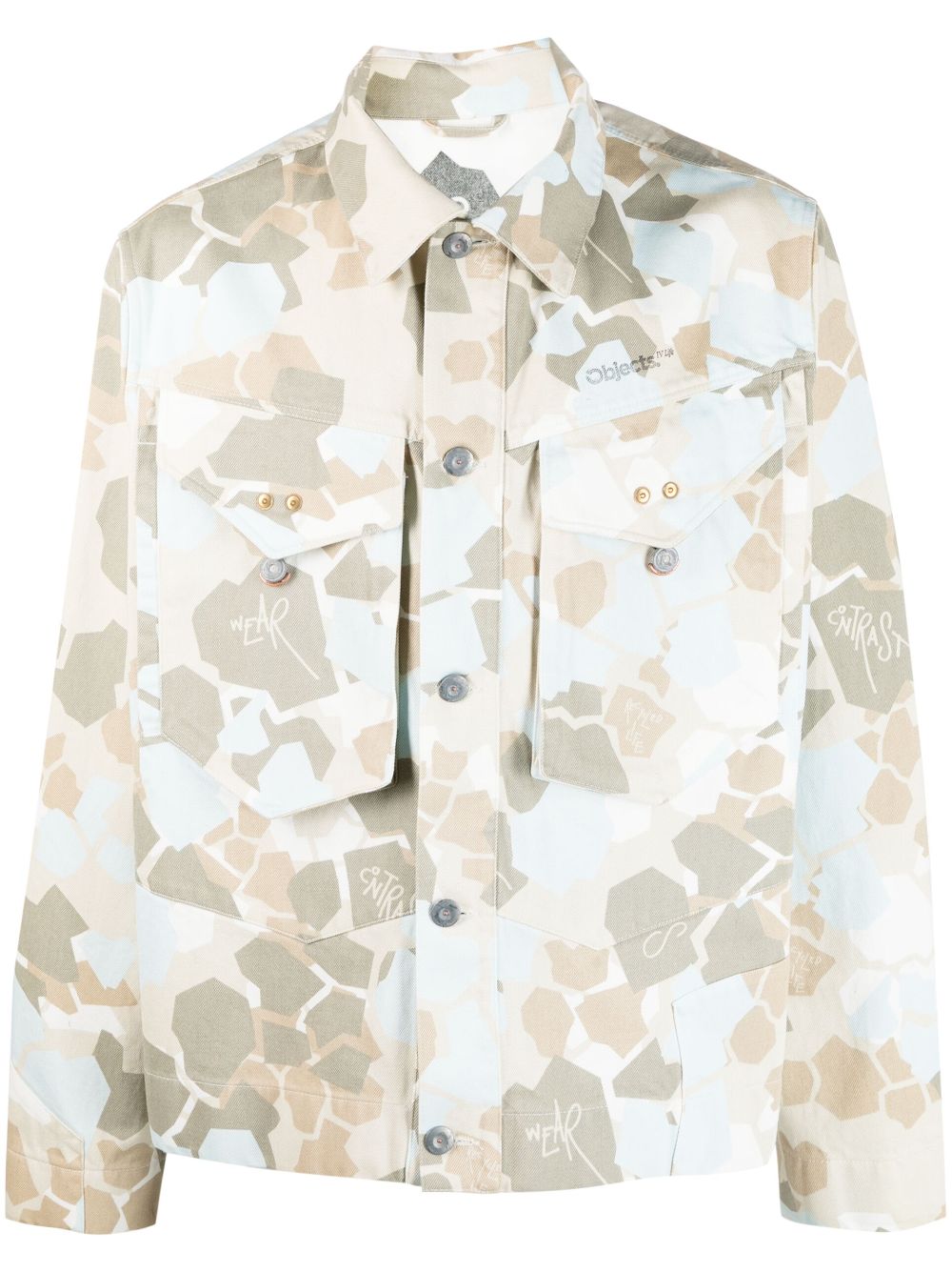 Camouflage-Pattern Denim Jacket