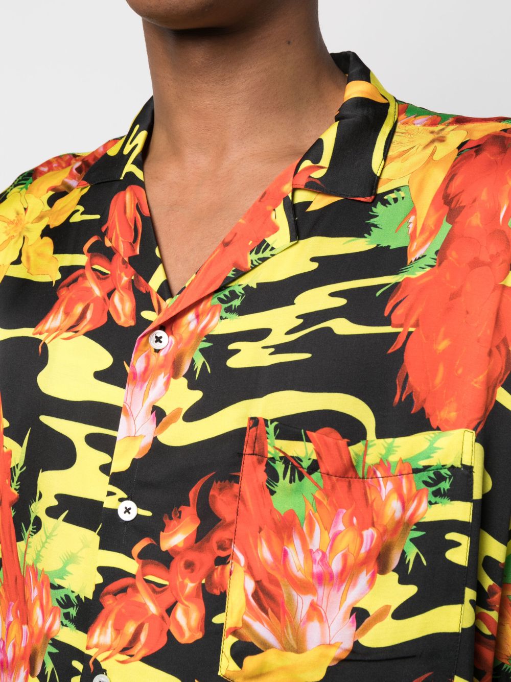 Floral-Print Bowling Shirt