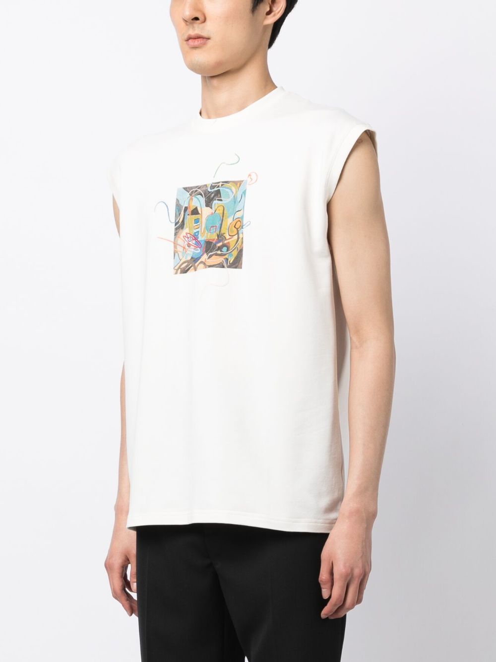 Graphic-Print Sleeveless T-Shirt