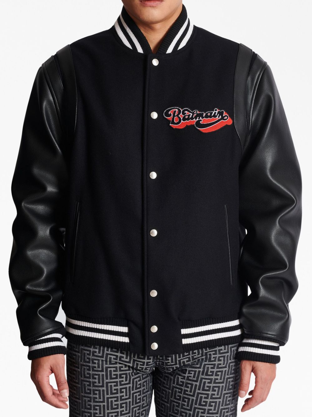 Logo-Patch Virgin Wool Bomber Jacket