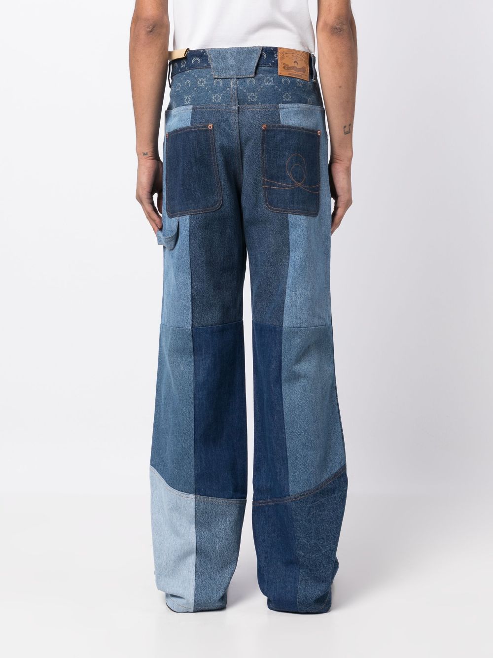 Patchwork Wide-Leg Jeans