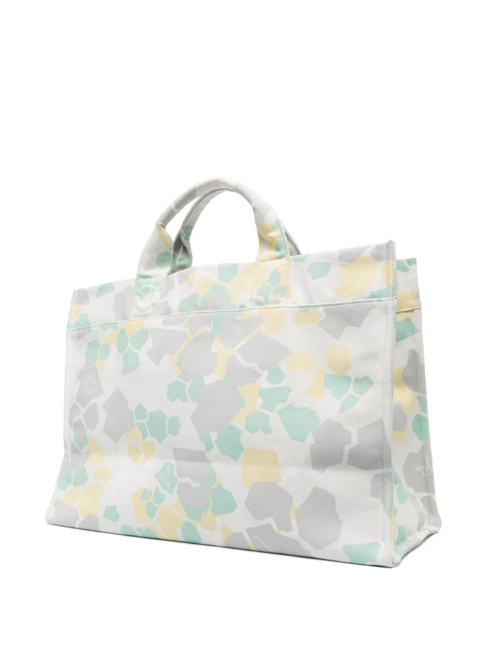 Abstract-Print Cotton Tote Bag