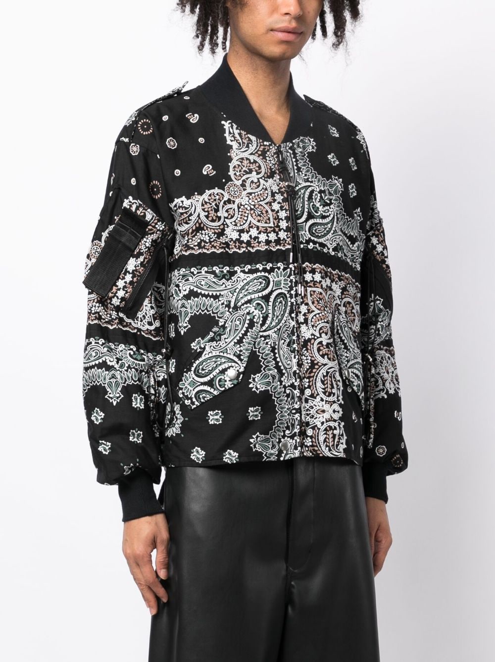 Bandana-Print Cotton Bomber Jacket