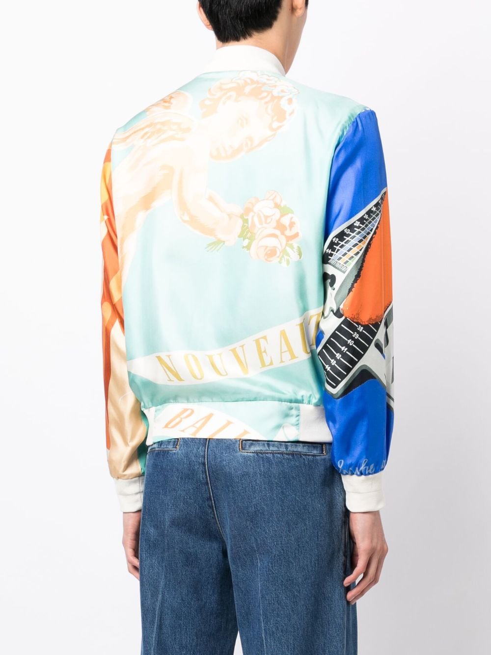 Graphic-Print Bomber Jacket