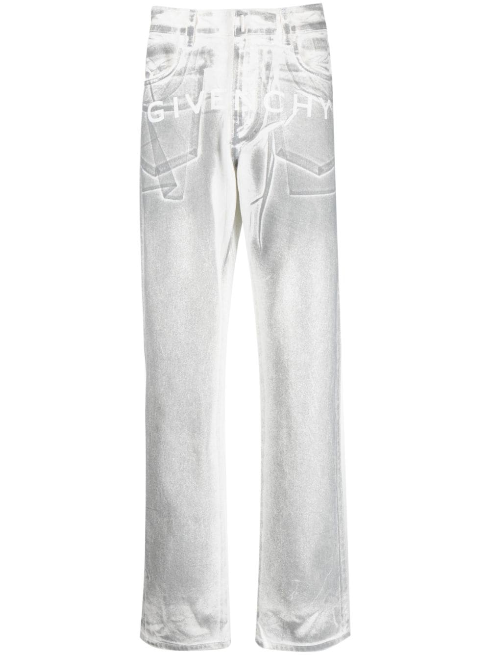 Logo-Print Straight-Leg Jeans