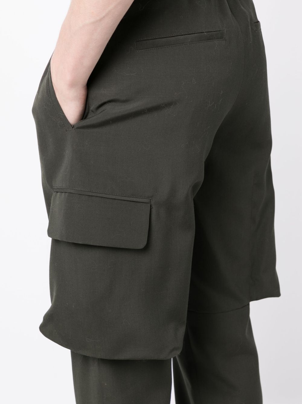 Straight-Leg Wool Cargo Trousers