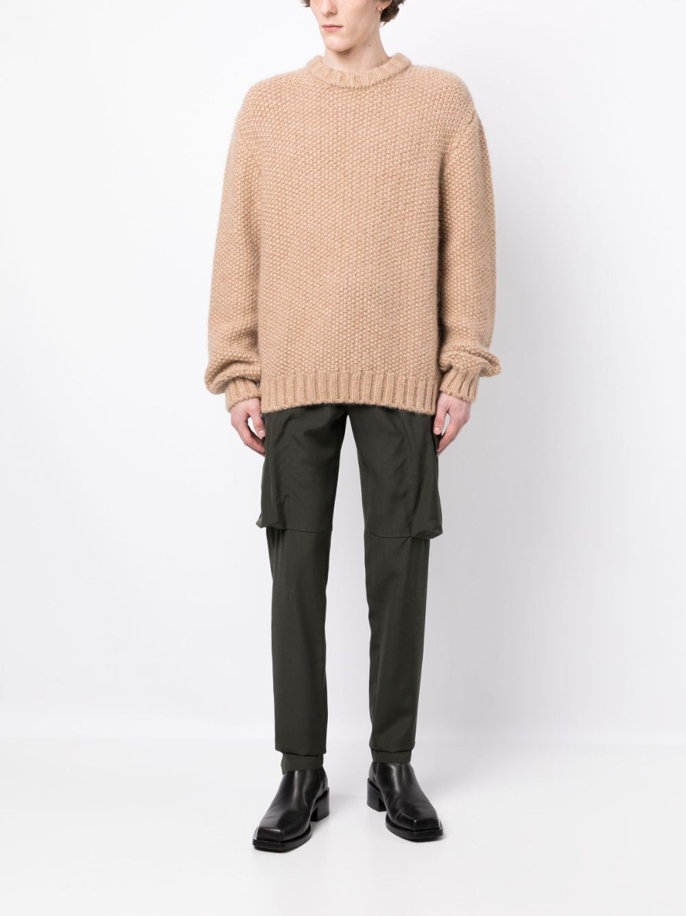 Straight-Leg Wool Cargo Trousers