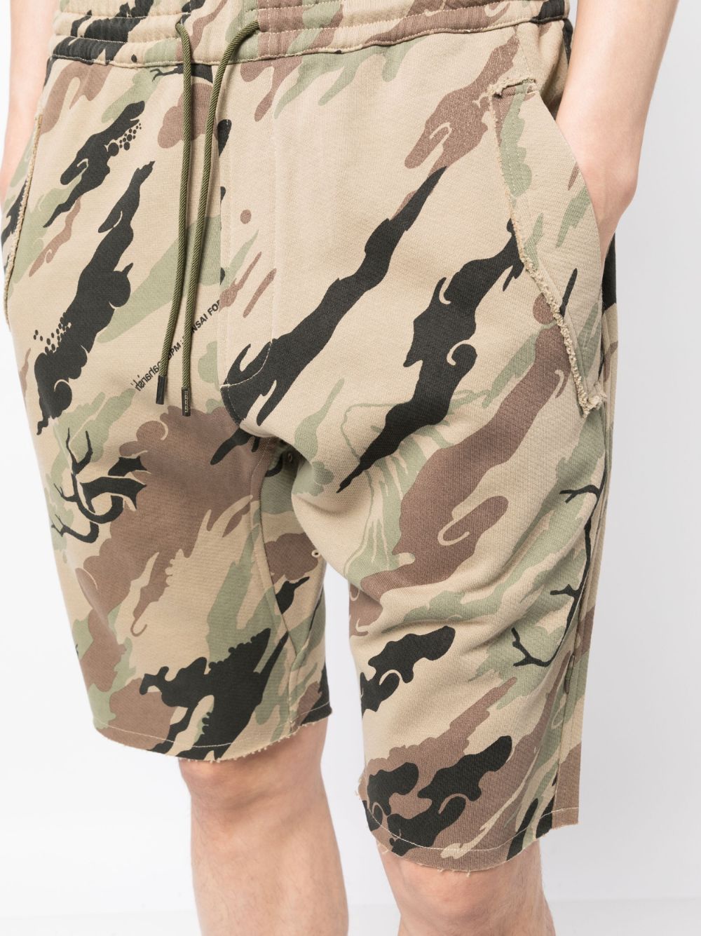 Bonsai Forest-Print Cotton Shorts