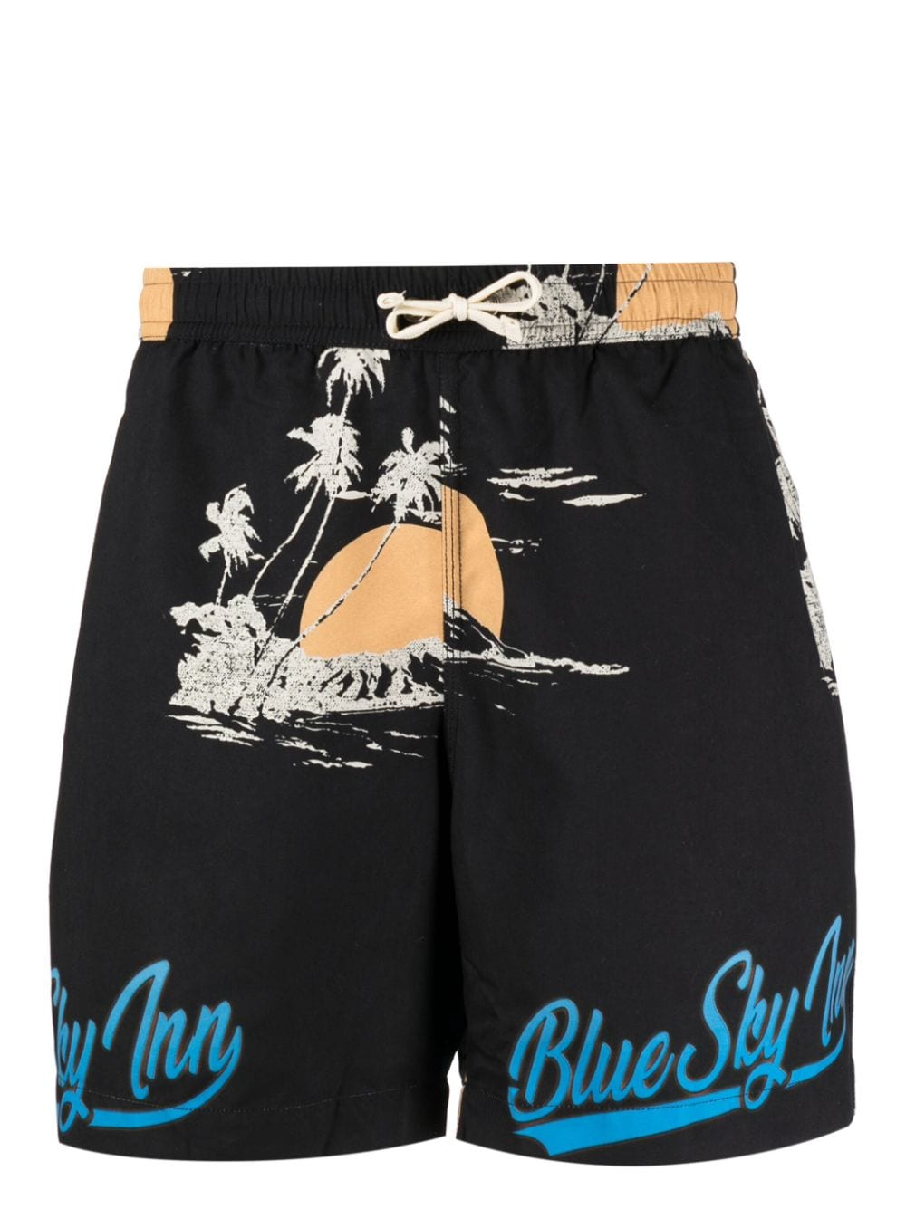 Palm-Tree Print Swim Shorts