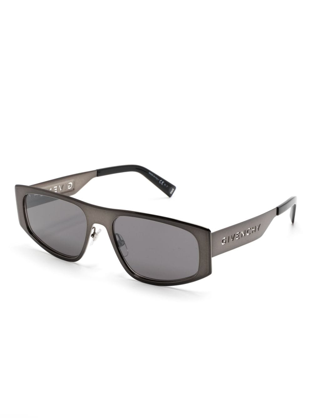 Cutout-Logo Rectangle-Frame Sunglasses